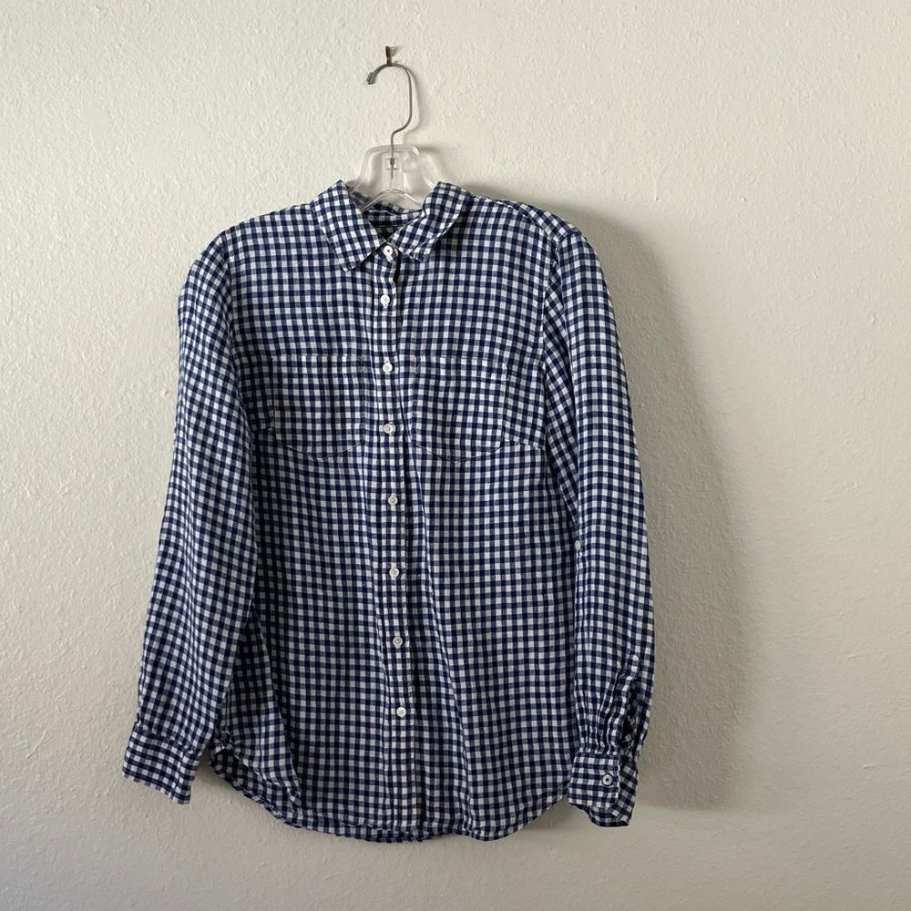 Blue Talbots Button Down Shirt